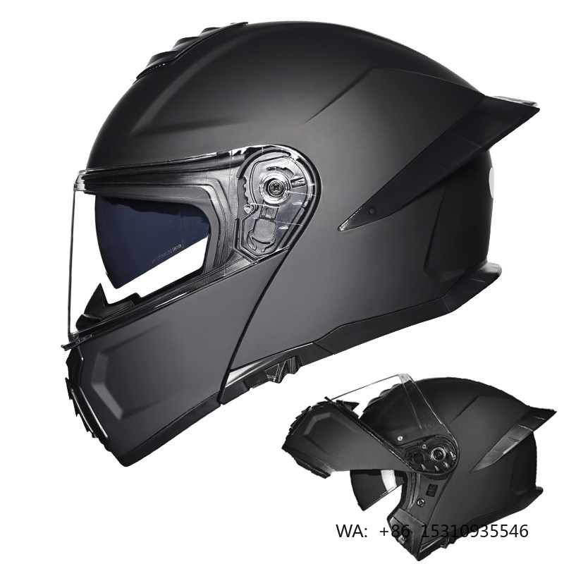 Modular Flip Up Motorcycle Helmet Dot Approved - DOT-Zugelassener Motorradhelm mit Doppelvisier aus ABS-Material