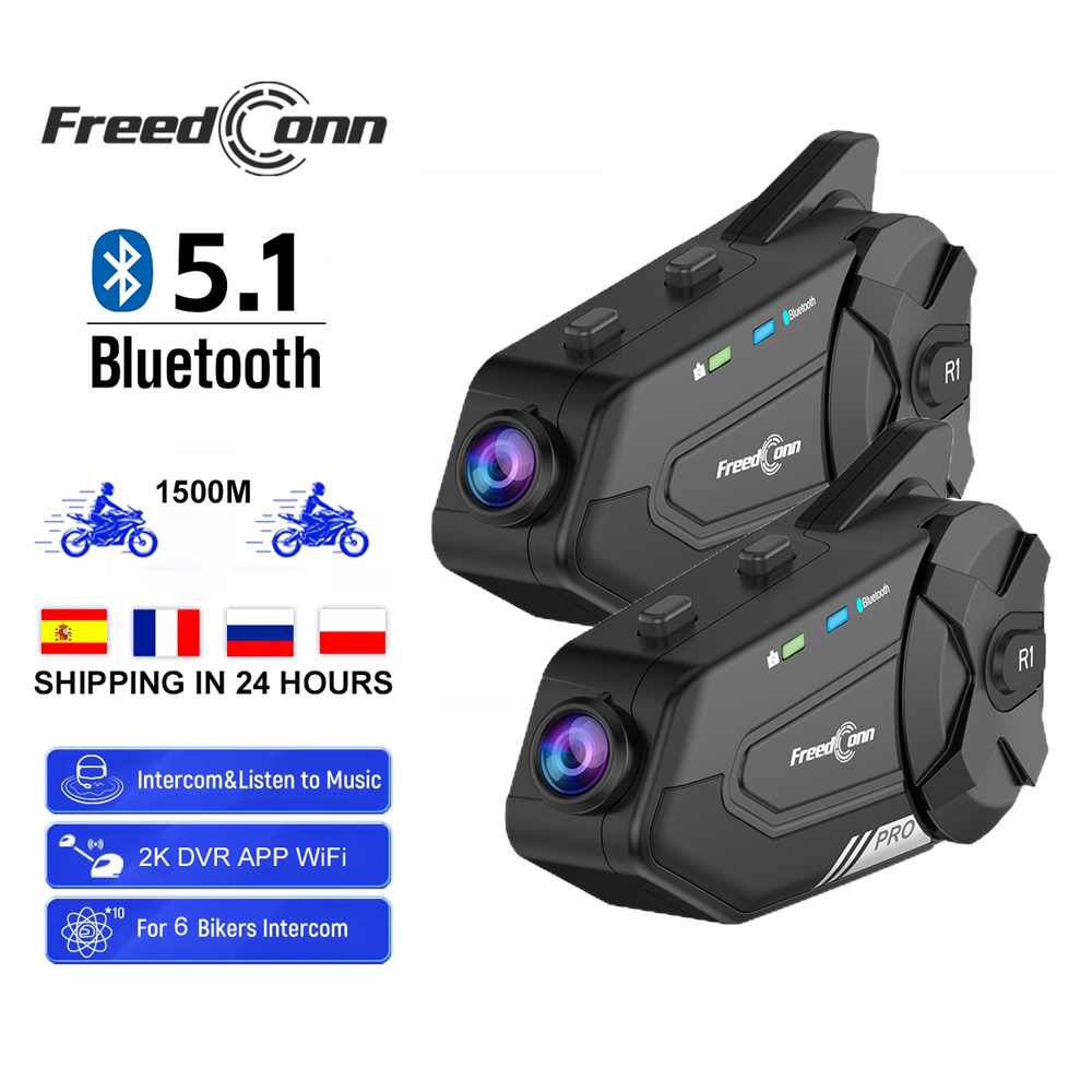 Universal Motorcycle Helmet Intercom Headset - Freedconn Motorrad Intercom Auto Dvr Helm