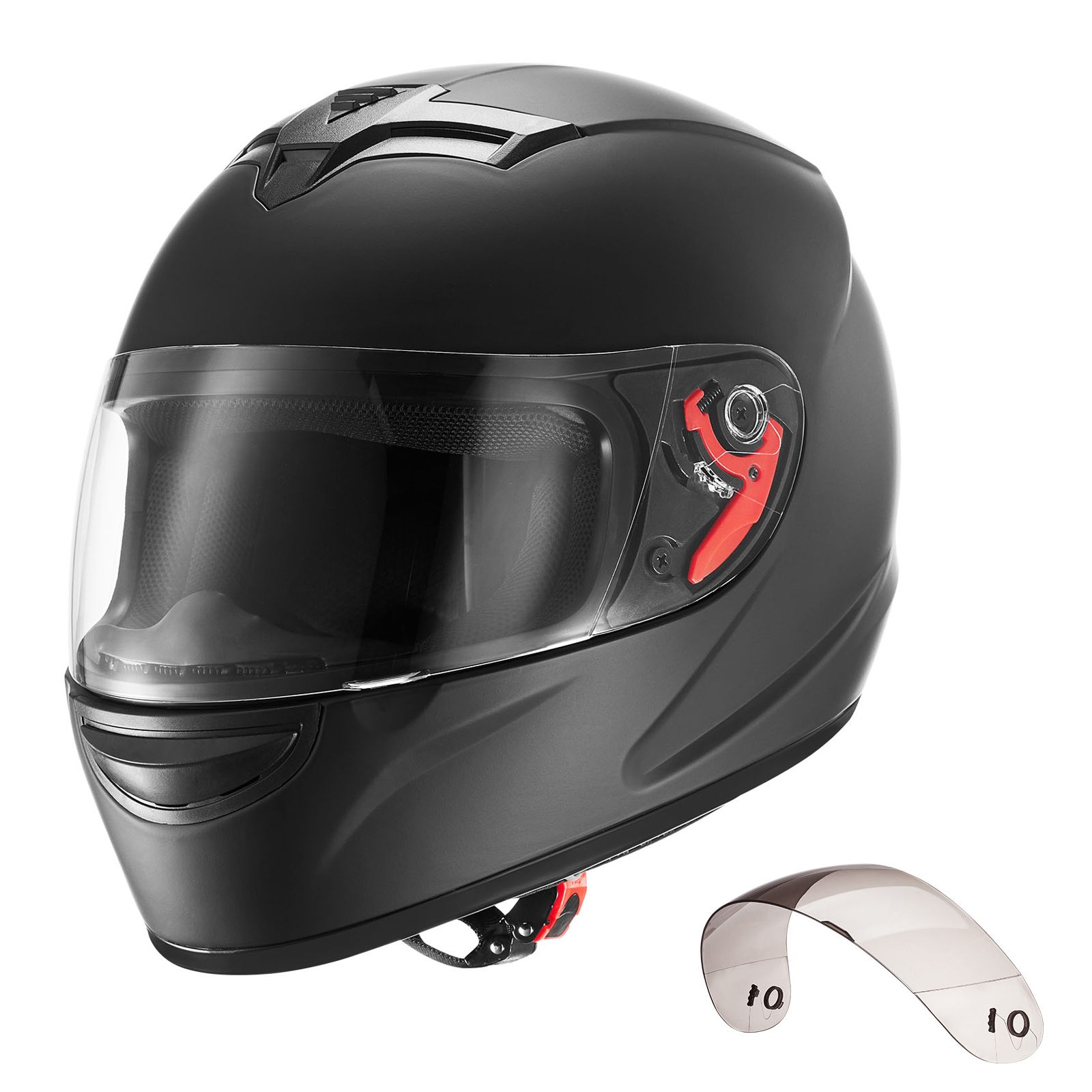Dual Visor Motorcycle Racing Helmet - Motorradhelm, Integralhelm, Erwachsenen-Motocross-Dirt-Bike-Helm mit getöntem und