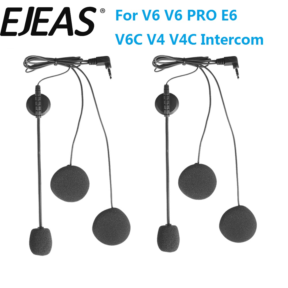 Universal Motorcycle Helmet Intercom Headset - 3,5-mm-Kopfhörer-Mikrofon-Zubehör für EJEAS V6 Pro E6