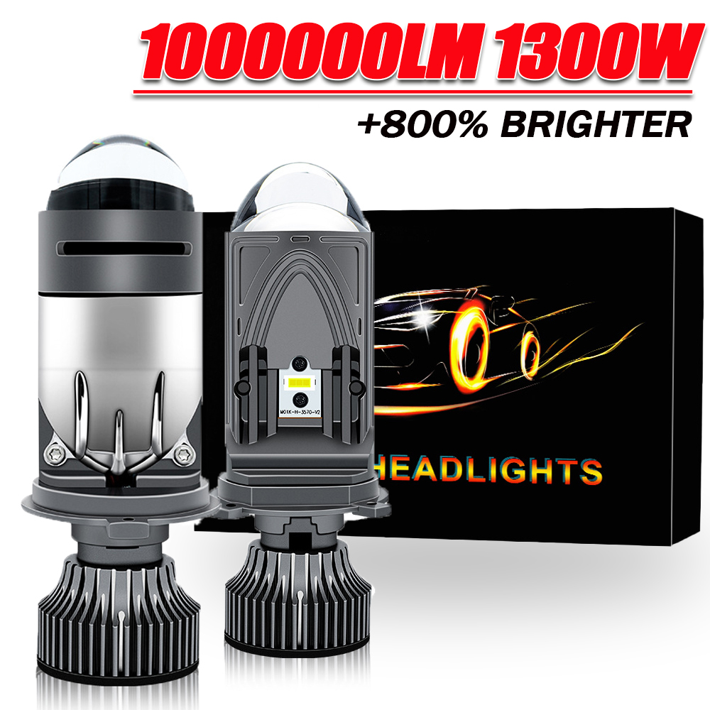 Universal Motorcycle Led Headlight Projector - H4 Bi LED Projektor Objektiv Auto