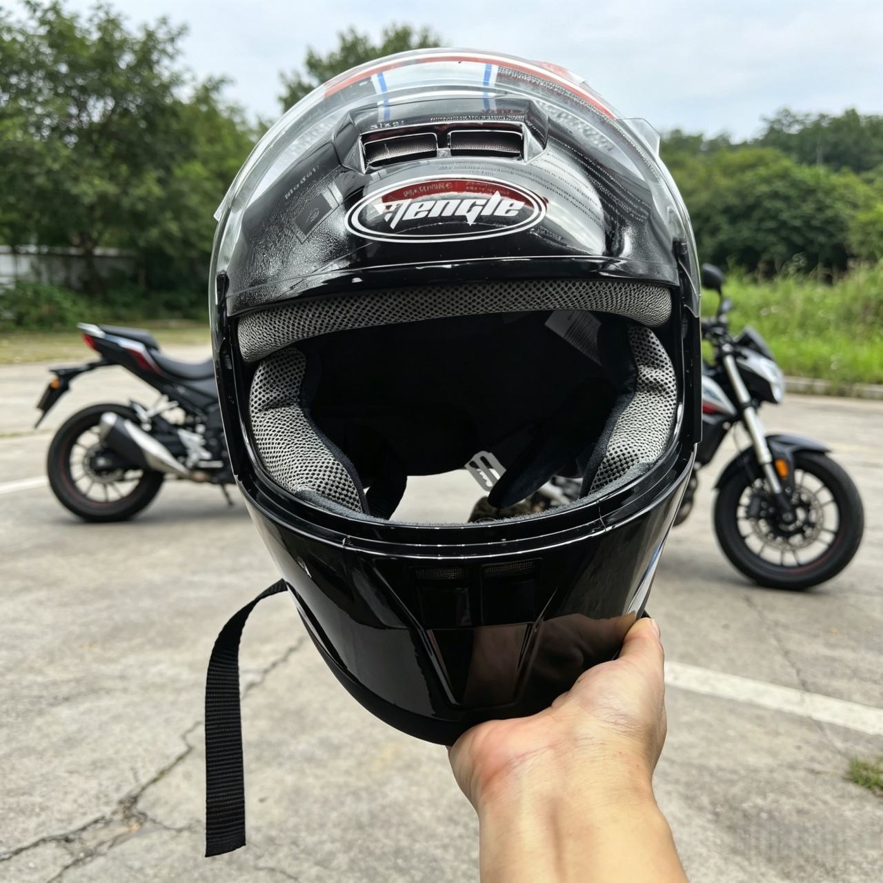 Dual Visor Motorcycle Racing Helmet - Integralhelm für Motorräder mit Doppelvisier, Rennhelm,