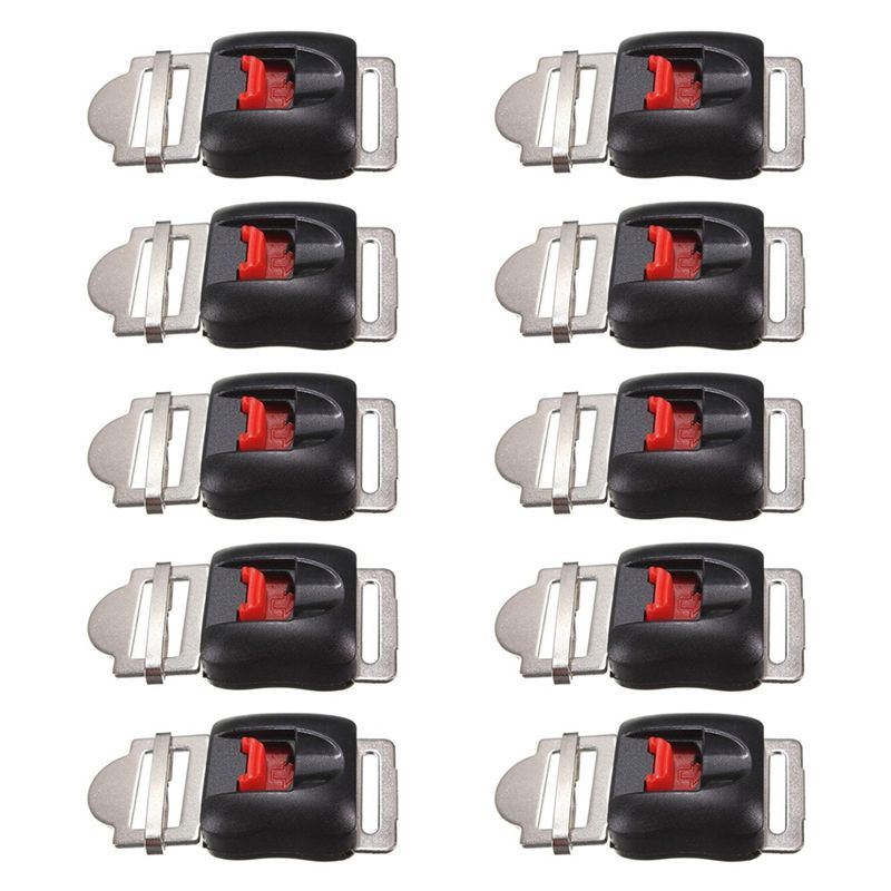 Quick Release Buckle Motorcycle Helmet - Leistungsstarke 10-teilige Universal-Motorradhelm-Clip-Riemen Schnellverschluss-Schnalle