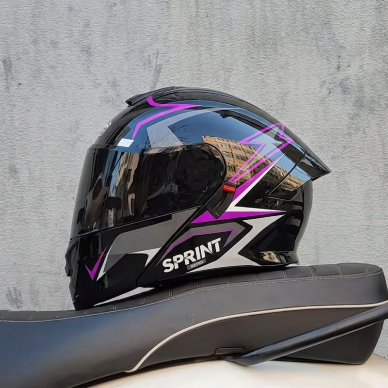 Modular Flip Up Motorcycle Helmet Dot Approved - DOT-zugelassener modularer Klapphelm mit Doppelvisier, Motorradhelm