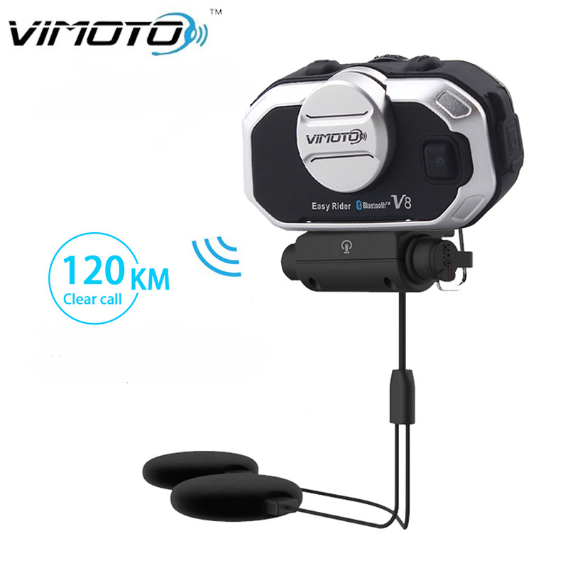 Full Face Motorcycle Helmet With Bluetooth - Vimoto V8 Motorradhelm Headset Bluetooth Stereo