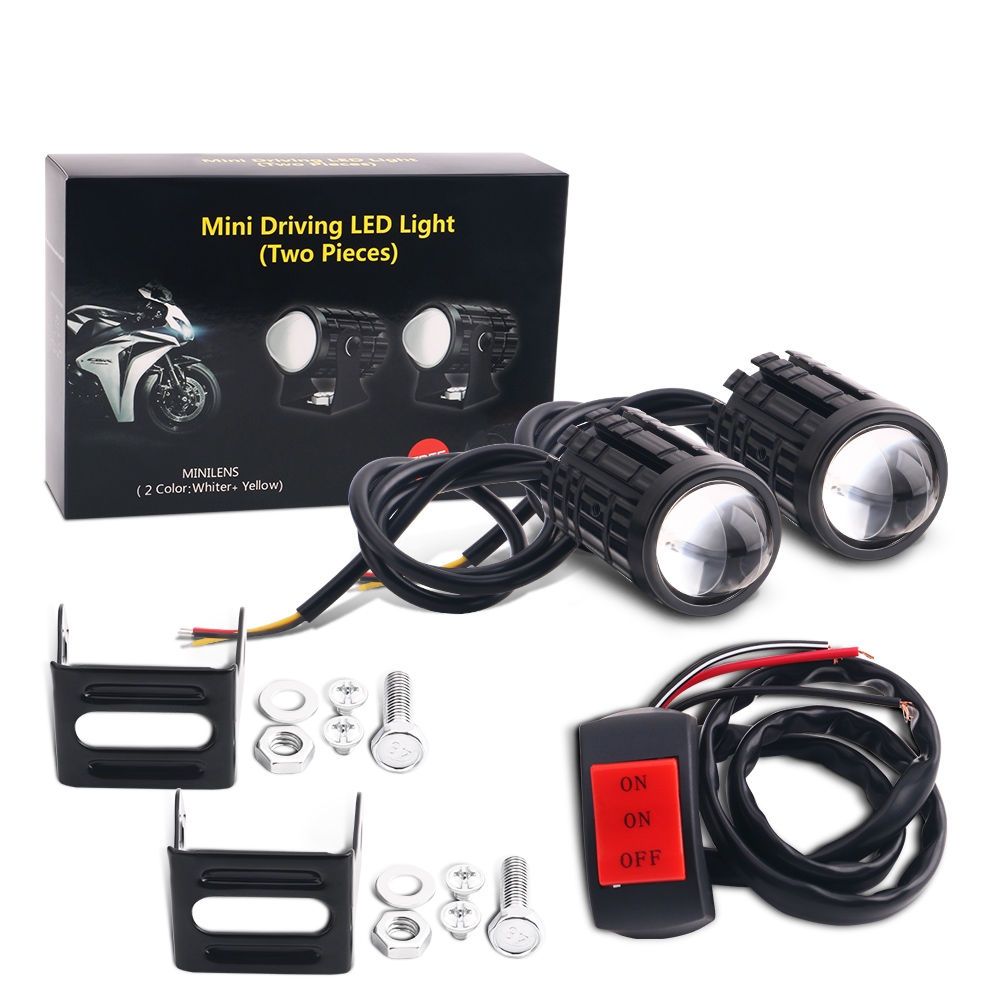 Universal Motorcycle Led Headlight Projector - 2PCS Universal Motorrad LED Scheinwerfer Projektor