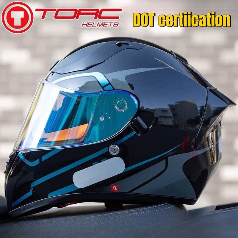 Modular Flip Up Motorcycle Helmet Dot Approved - FÜR TORC T18 Motorradhelme Doppelvisiere Modularer