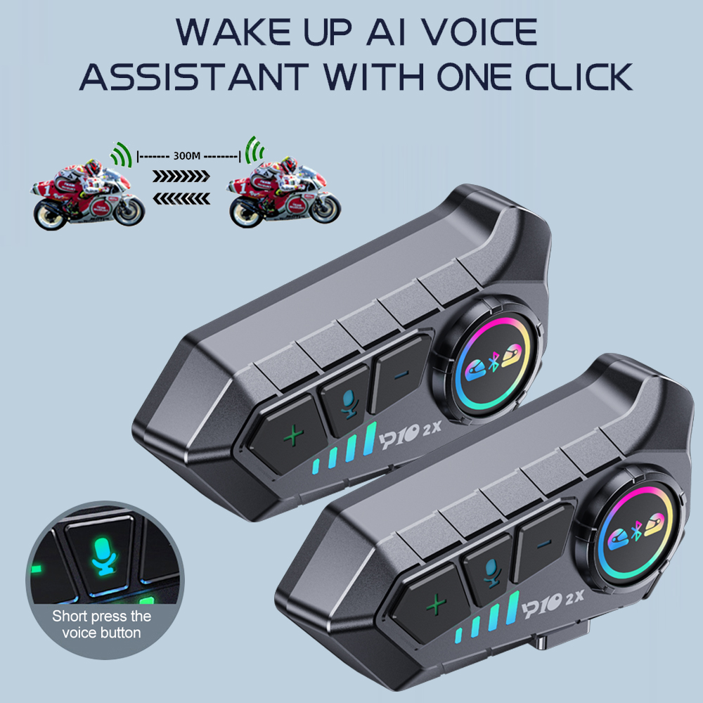 Universal Motorcycle Helmet Intercom Headset - Y10 2x Motorrad Intercom Bluetooth Headset