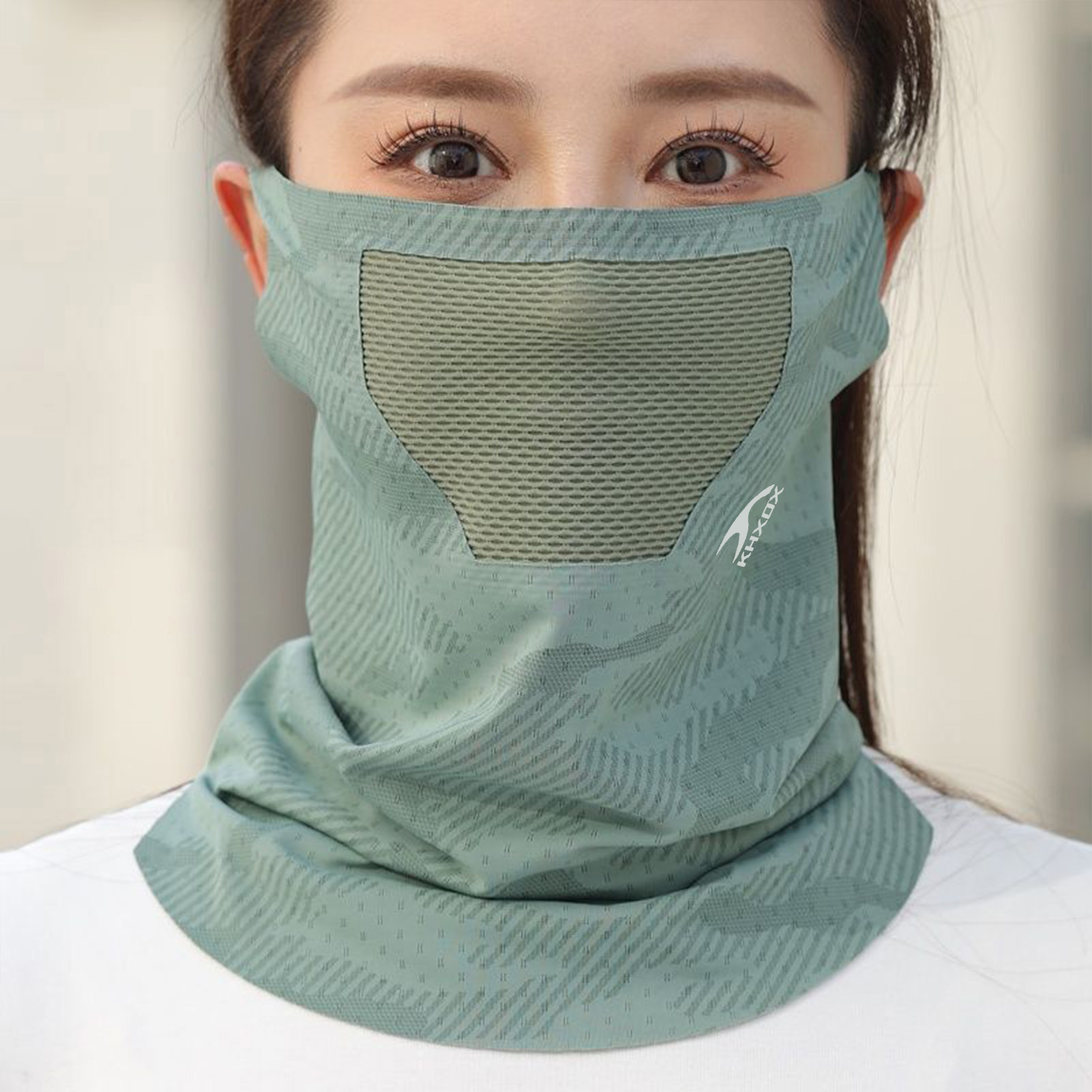 Riding Gear - Atmungsaktive Outdoor-Radsport-Gesichtsmaske Sonnenschutz Nackenschutz Leichte Reitsportausrüstung