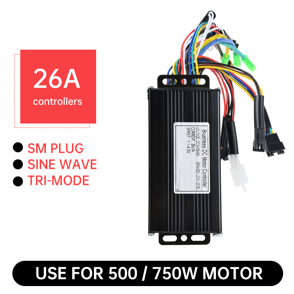 Scooter Parts - 24V/36/48V DC Bürstenloser Motorcontroller 26A 500/750W