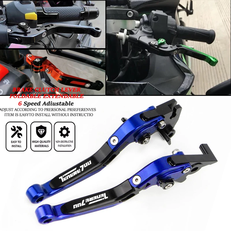 Cnc Aluminum Adjustable Brake Clutch Levers - Passend für Tenere 700/World Raid XTZ700/SP