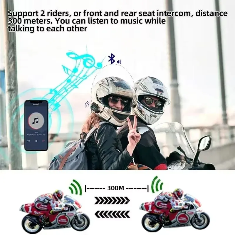 1/2x Motorrad-Intercom-Helm-He – Universal Motorcycle Helmet Intercom Headset Bewertung und Preis