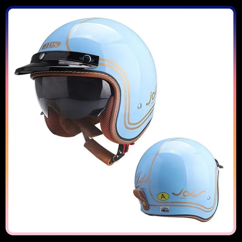 Männer Frauen Open Face Motorr – Vintage Open Face Retro Helmet Bewertung und Preis