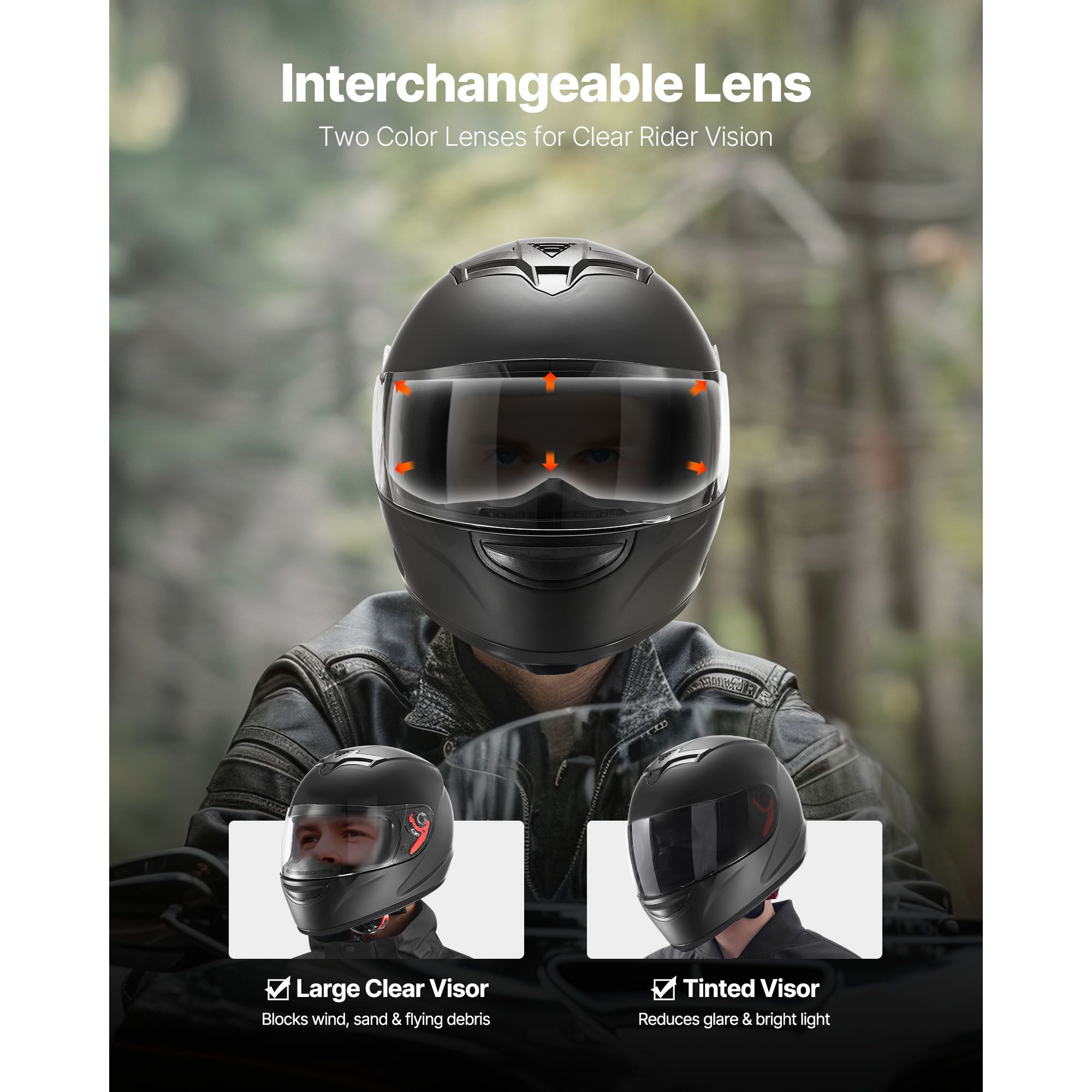 Motorradhelm, Integralhelm, Er – Dual Visor Motorcycle Racing Helmet Bewertung und Preis