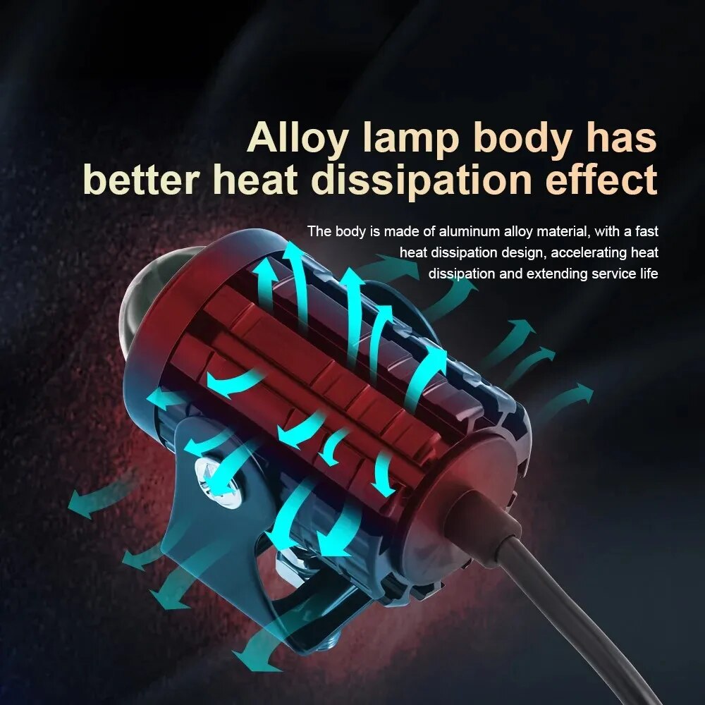 1/2PCS Universal Motorrad LED  – Universal Motorcycle Led Headlight Projector Bewertung und Preis