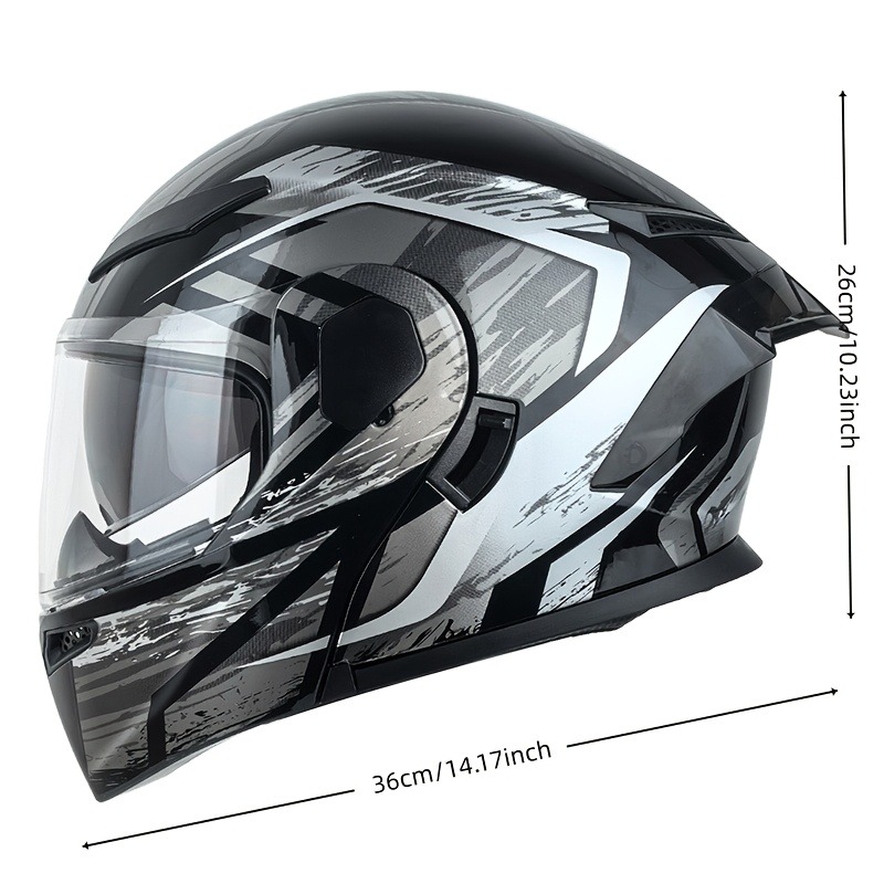 Modularer Klapphelm mit Doppel – Modular Flip Up Motorcycle Helmet Dot Approved Bewertung und Preis