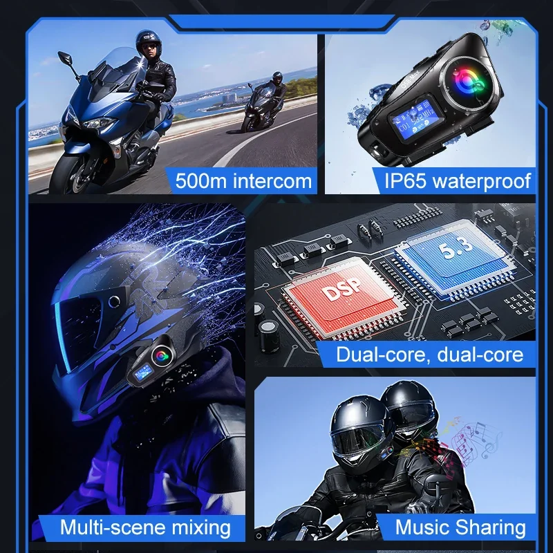 Großbild-Display Helm Gegenspr – Universal Motorcycle Helmet Intercom Headset Bewertung und Preis