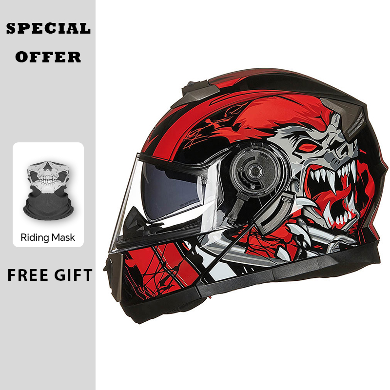 Motorradhelme Modularer hochkl – Modular Flip Up Motorcycle Helmet Dot Approved Bewertung und Preis