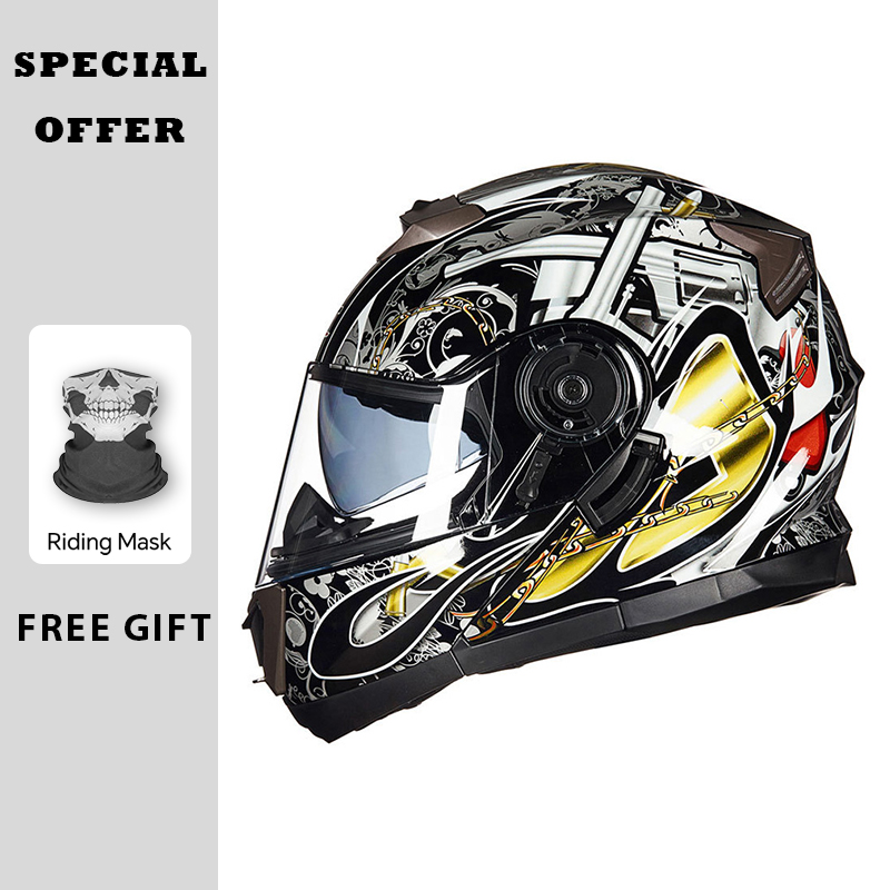 Motorradhelme Modularer hochkl – Modular Flip Up Motorcycle Helmet Dot Approved Bewertung und Preis