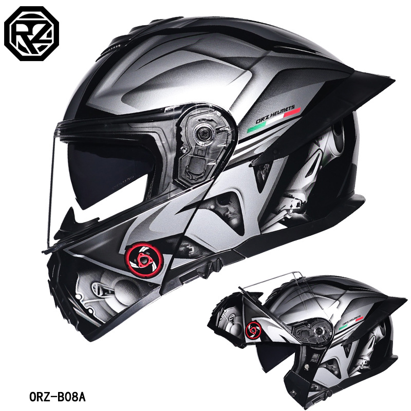 ORZ Motorradhelm mit Doppelvis – Modular Flip Up Motorcycle Helmet Dot Approved Bewertung und Preis