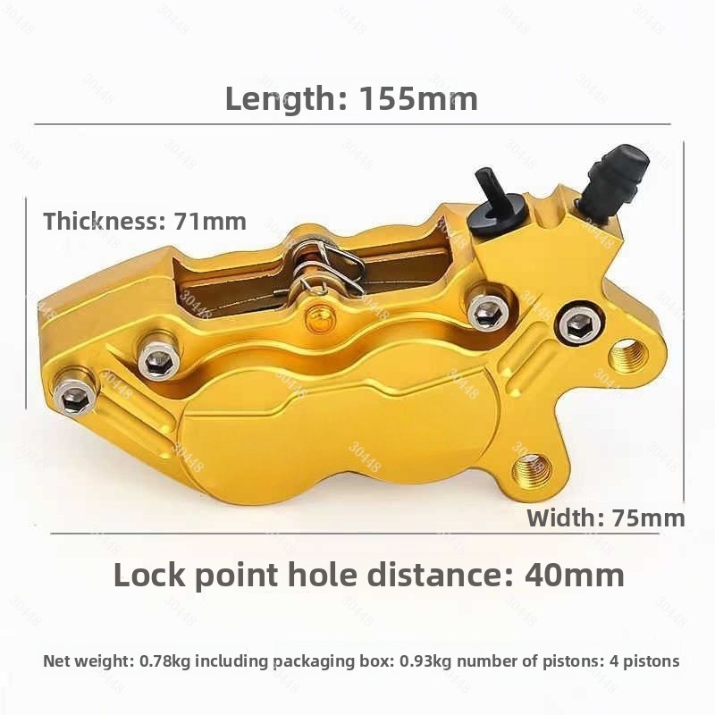 Motorrad CNC Vier-Kolben Brems – Scooter Parts Bewertung und Preis
