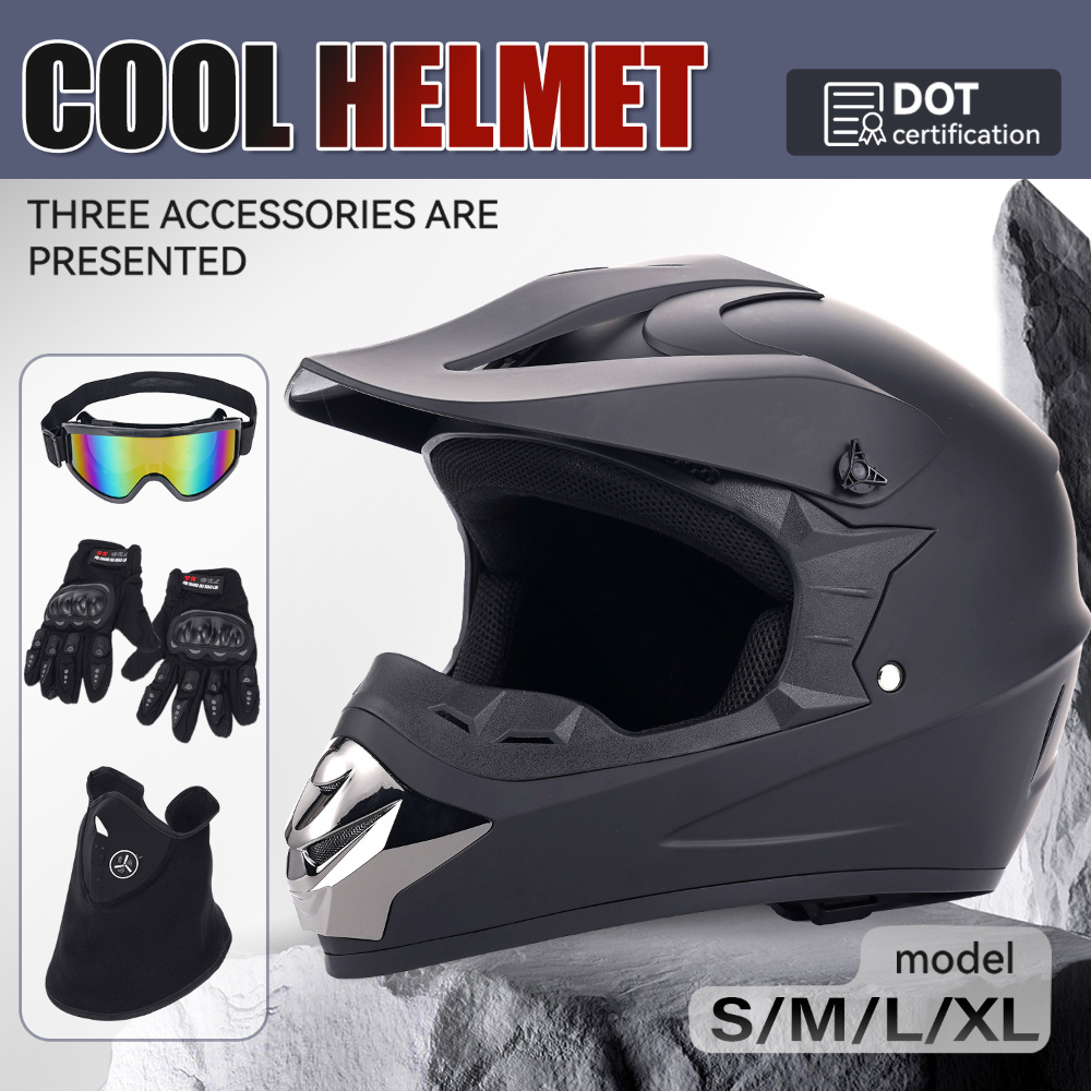 Offroad-Motorradhelm, vierteil – Off Road Motocross Helmet Goggles Set Bewertung und Preis