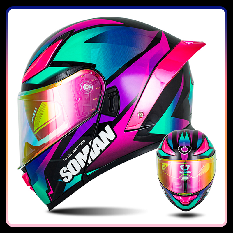 Herren Motorradhelm Dual Lens  – Modular Flip Up Motorcycle Helmet Dot Approved Bewertung und Preis