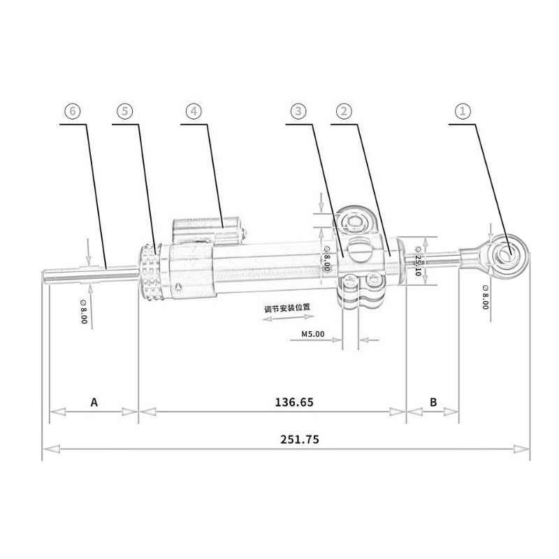 Motorrad-Roller-Lenkungsdämpfe – Scooter Parts Bewertung und Preis