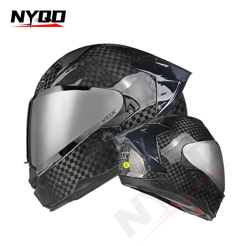 Carbon-Faser Vollgesichts-Moto – Dual Visor Motorcycle Racing Helmet Bewertung und Preis