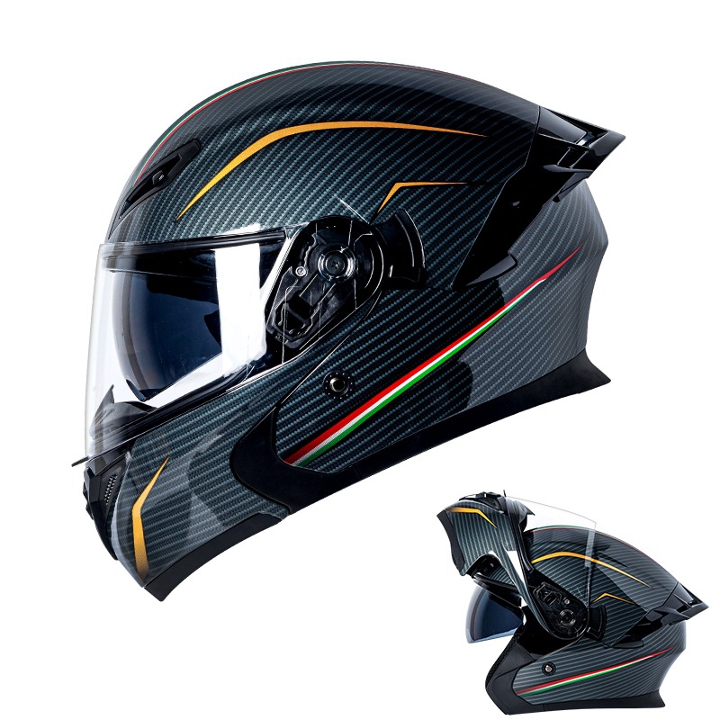 Zertifizierter modularer Klapp – Dual Visor Motorcycle Racing Helmet Bewertung und Preis