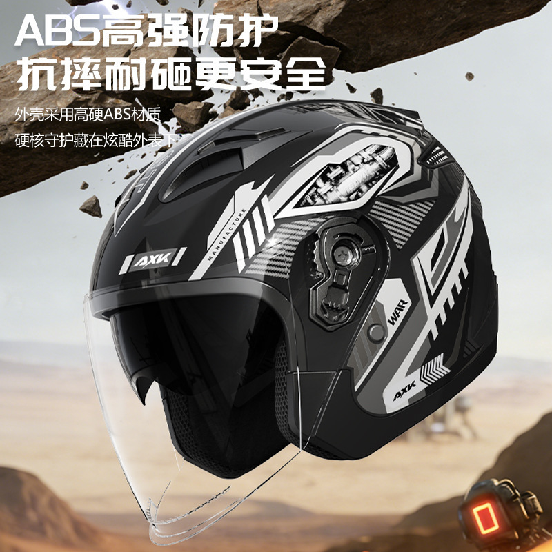 3/4 Open Face Retro Motorradhe – Dual Visor Motorcycle Racing Helmet Bewertung und Preis