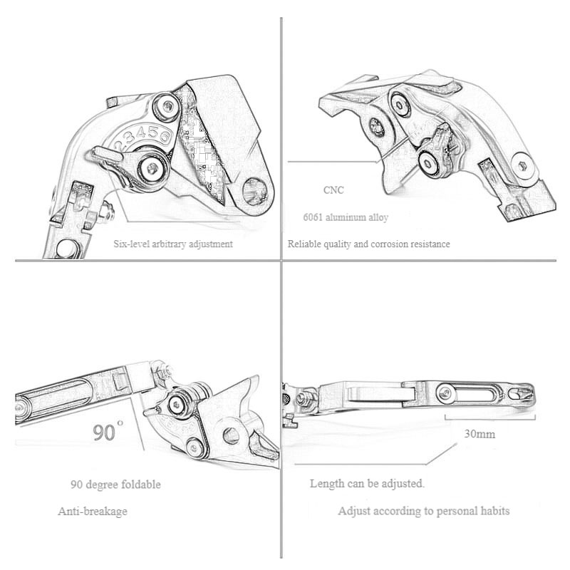 Für Honda NC750X NC 750X2016-2 – Cnc Aluminum Adjustable Brake Clutch Levers Bewertung und Preis