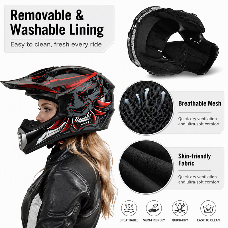 Uchoose Motocross-Helm-Set für – Off Road Motocross Helmet Goggles Set Bewertung und Preis